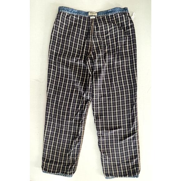 LL Bean 38x32 Relaxed Fit Jeans Cotton Flannel Lined Denim Durable Warm Winter - Picture 12 of 16